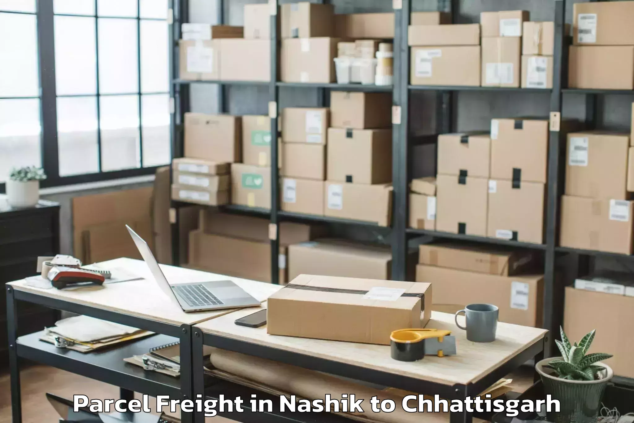 Book Nashik to Isbm University Gariyaband Parcel Freight Online